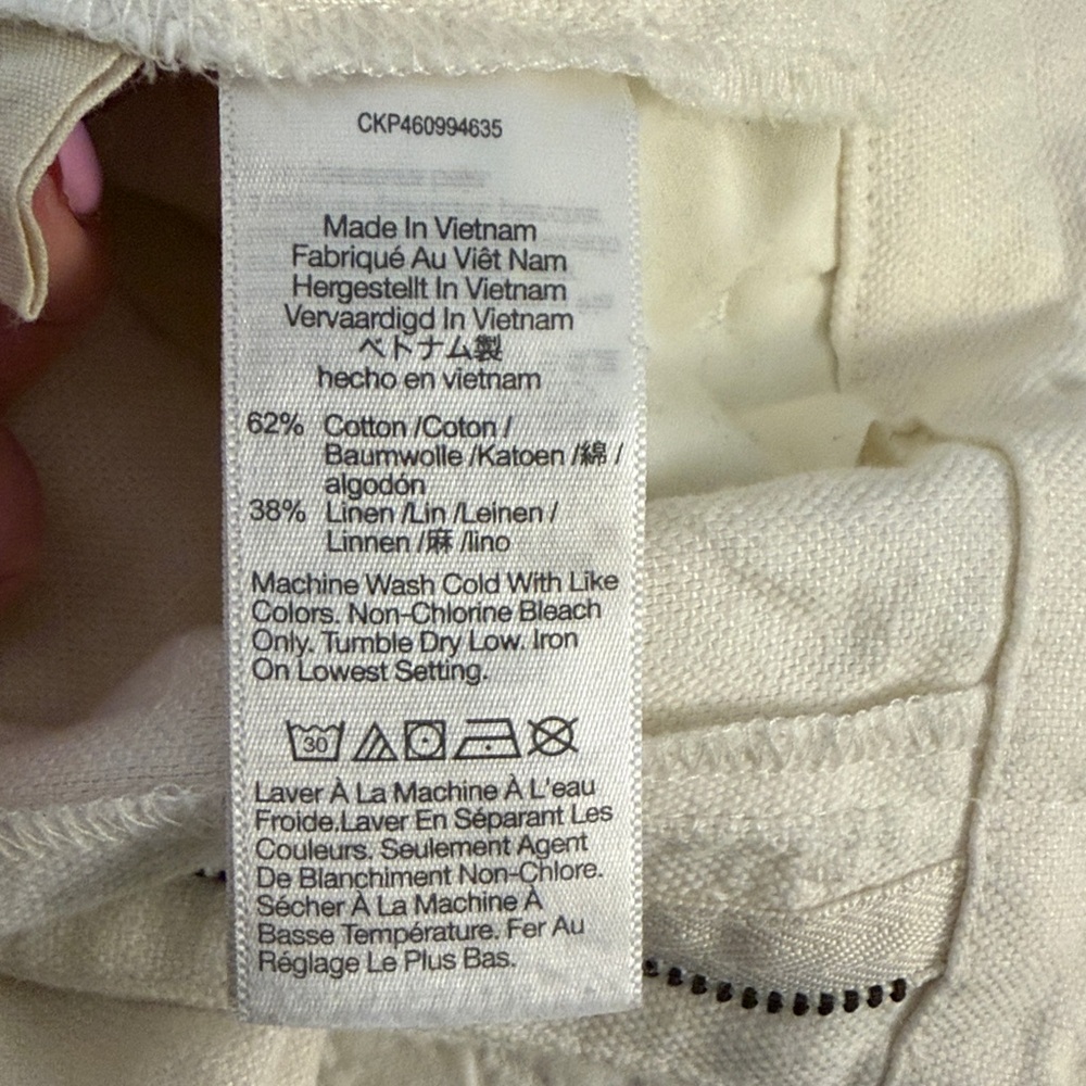 Madewell Off-White Elastic Waist Pants - Picture 3 of 5